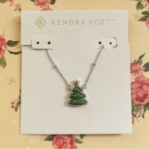 Kendra Scott Silver Christmas Tree necklace